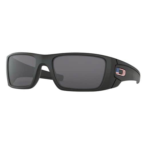Oakley FUELCELL Fuel Cell Twin Toric Gray Lens with Matte Black Frame & USA Flag for Adults Oakley FUELCELL Fuel Cell Twin Toric Gray Lens with Matte Black Frame & USA Flag for Adults