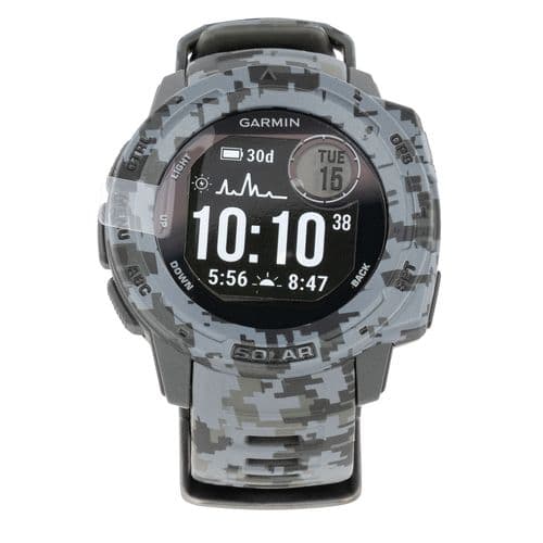 Garmin 0100229315 Instinct Solar Watch Graphite Camo Solar iPhone/Android Bluetooth/ANT+ Garmin 0100229315 Instinct Solar Watch Graphite Camo Solar iPhone/Android Bluetooth/ANT+