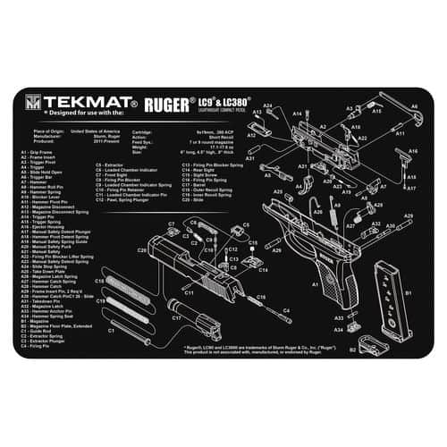 TekMat TEKR17RUGERLC9 Ultra Premium Cleaning Mat Ruger LC9 Parts Diagram 11" x 17" TekMat TEKR17RUGERLC9 Ultra Premium Cleaning Mat Ruger LC9 Parts Diagram 11" x 17"