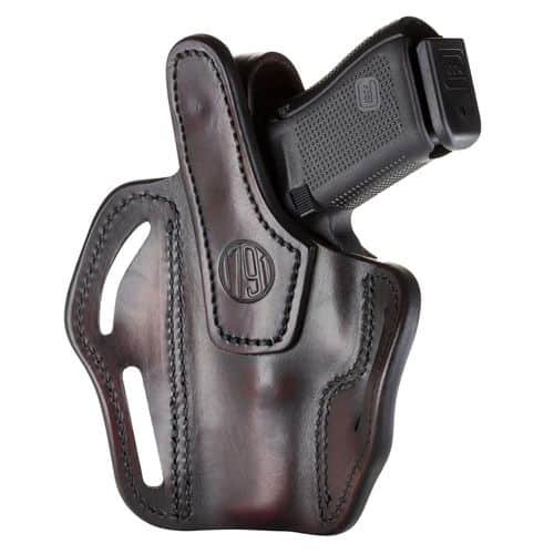 1791 Gunleather BHX3SBRR BHX OWB Size 03 Signature Brown Leather Belt Slide Compatible w/Glock 17/S&W M&P Shield/Sig P228 Right Hand 1791 Gunleather BHX3SBRR BHX OWB Size 03 Signature Brown Leather Belt Slide Compatible w/Glock 17/S&W M&P Shield/Sig P228 Right Hand