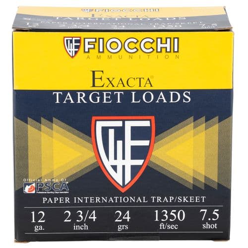 Fiocchi 12PIN247 Exacta Target Paper International 12 Gauge 2.75" 24 GM 7.5 Shot 25 Bx/ 10 Cs Fiocchi 12PIN247 Exacta Target Paper International 12 Gauge 2.75" 24 GM 7.5 Shot 25 Bx/ 10 Cs
