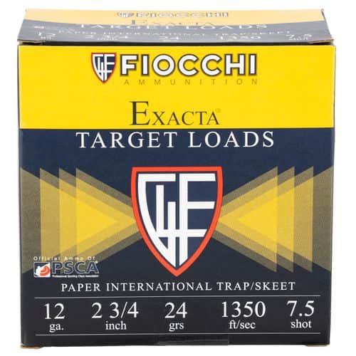 Fiocchi 12PIN247 Exacta Target Paper International 12 Gauge 2.75" 24 GM 7.5 Shot 25 Bx/ 10 Cs Fiocchi 12PIN247 Exacta Target Paper International 12 Gauge 2.75" 24 GM 7.5 Shot 25 Bx/ 10 Cs
