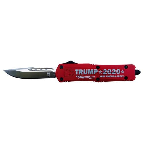 CobraTec Knives MTRPFS3DNS FS-3 Trump 2020 3" OTF Drop Point Plain D2 Steel Blade/ Red Aluminum Handle CobraTec Knives MTRPFS3DNS FS-3 Trump 2020 3" OTF Drop Point Plain D2 Steel Blade/ Red Aluminum Handle