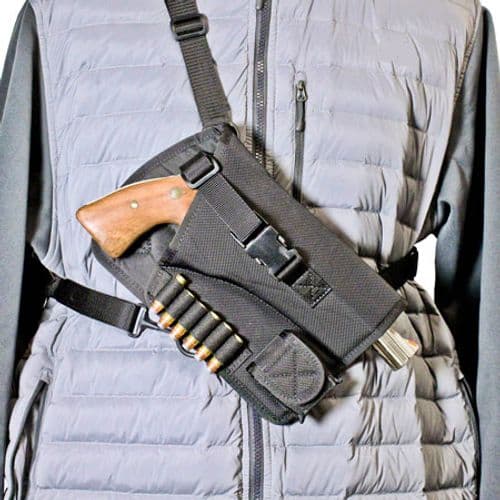 DeSantis Gunhide M72BALRZ0 Yukon Hunting Rig Black Nylon Shoulder Ruger GP100 4" Right Hand DeSantis Gunhide M72BALRZ0 Yukon Hunting Rig Black Nylon Shoulder Ruger GP100 4" Right Hand