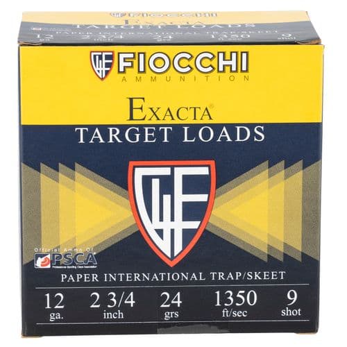 Fiocchi 12PIN249 Exacta Target Paper International 12 Gauge 2.75" 24 GM 9 Shot 25 Bx/ 10 Cs Fiocchi 12PIN249 Exacta Target Paper International 12 Gauge 2.75" 24 GM 9 Shot 25 Bx/ 10 Cs
