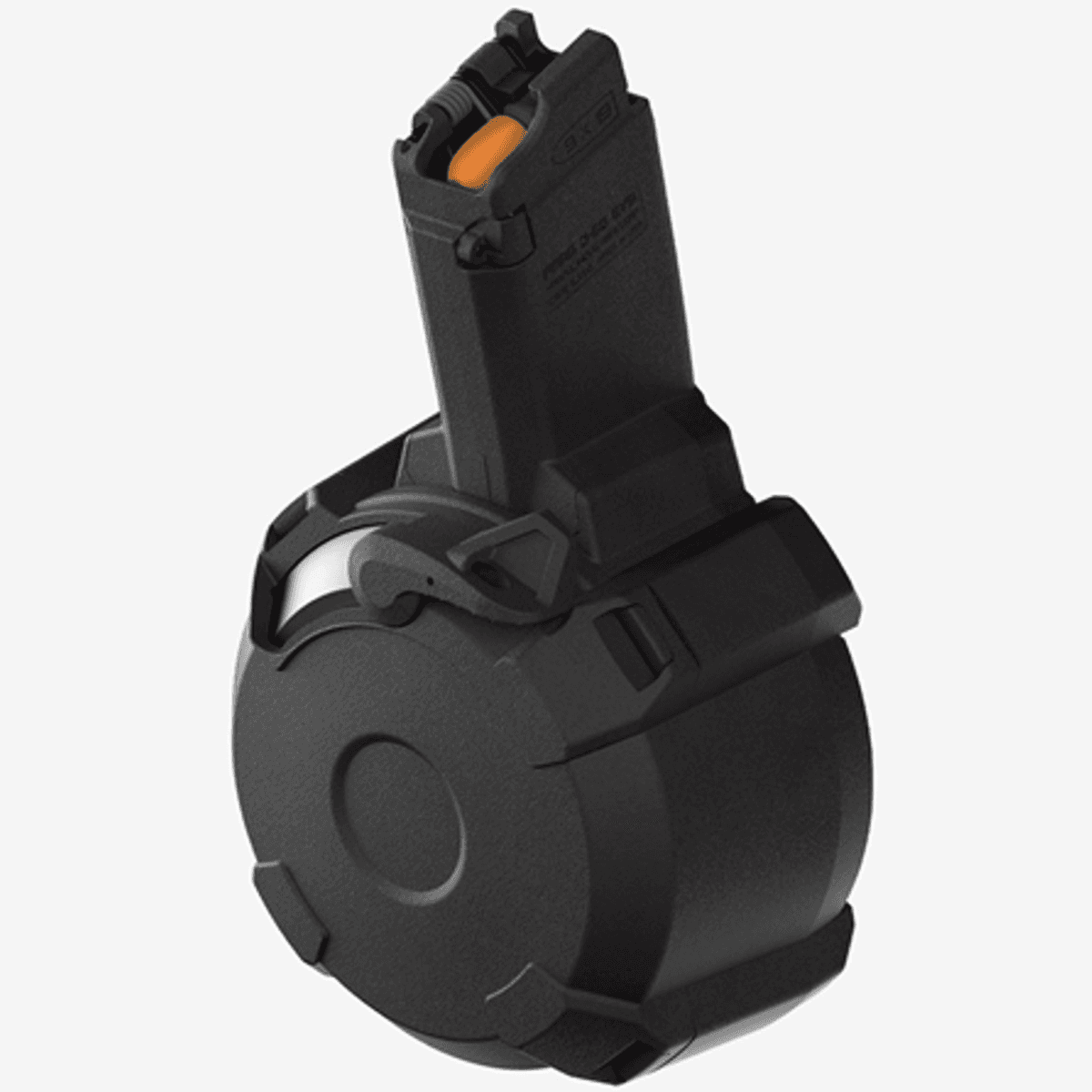 Magpul MAG1035-BLK PMAG D-50 EV9 Black Drum 50rd for 9mm Luger CZ Scorpion EVO 3 S1 Magpul MAG1035-BLK PMAG D-50 EV9 Black Drum 50rd for 9mm Luger CZ Scorpion EVO 3 S1