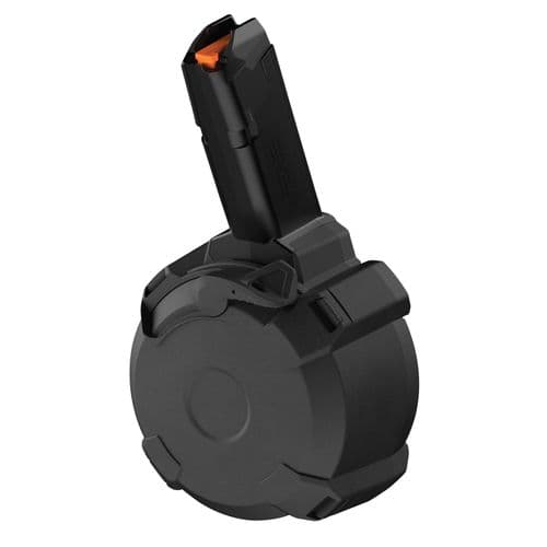 Magpul MAG1137-BLK PMAG D-50 GL9 Black Drum 50rd for 9mm Luger Carbine with Glock Patten Mag Well Magpul MAG1137-BLK PMAG D-50 GL9 Black Drum 50rd for 9mm Luger Carbine with Glock Patten Mag Well