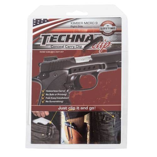 Techna Clip MIC9BR Conceal Carry Gun Belt Clip Fits Kimber Micro9 Black Carbon Fiber Belt Mount Techna Clip MIC9BR Conceal Carry Gun Belt Clip Fits Kimber Micro9 Black Carbon Fiber Belt Mount
