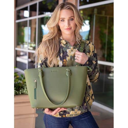 Tactica TT-PR-M1816-GN Contemporary Conceal Carry Purse Green Shoulder Ambidextrous Hand Tactica TT-PR-M1816-GN Contemporary Conceal Carry Purse Green Shoulder Ambidextrous Hand