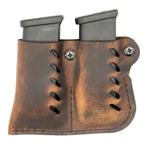 Versacarry 72221 Double Adjustable Single Stack Mag Pouch Belt fits Glock Distressed Brown Buffalo Leather Versacarry 72221 Double Adjustable Single Stack Mag Pouch Belt fits Glock Distressed Brown Buffalo Leather