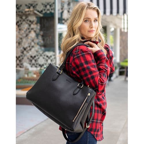 Tactica TT-PR-M1817-BK Elegant Protection Conceal Carry Purse Black Shoulder Ambidextrous Hand Tactica TT-PR-M1817-BK Elegant Protection Conceal Carry Purse Black Shoulder Ambidextrous Hand