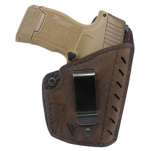 Versacarry CFD21131 Comfort Flex Deluxe Distressed Brown Buffalo Leather IWB Most SubCompact Right Hand Versacarry CFD21131 Comfort Flex Deluxe Distressed Brown Buffalo Leather IWB Most SubCompact Right Hand