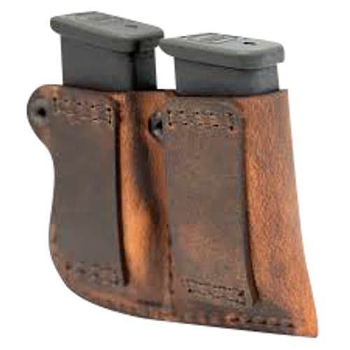 Versacarry 72222 Double Adjustable Double Stack Mag Pouch Belt fits Glock Distressed Brown Buffalo Leather Versacarry 72222 Double Adjustable Double Stack Mag Pouch Belt fits Glock Distressed Brown Buffalo Leather