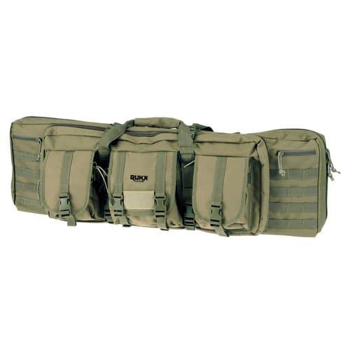 Rukx Gear ATICT42DGG Tactical Double Gun 42" Water Resistant Green 600D Polyester with Non-Rust Zippers Holds up to 2 Rifles Rukx Gear ATICT42DGG Tactical Double Gun 42" Water Resistant Green 600D Polyester with Non-Rust Zippers Holds up to 2 Rifles
