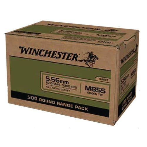 Winchester Ammo USA M855 Green Tip 5.56x45mm NATO 62 gr Full Metal Jacket - WM855500 Winchester Ammo USA M855 Green Tip 5.56x45mm NATO 62 gr Full Metal Jacket - WM855500