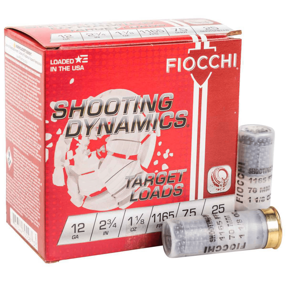 Fiocchi 12SDHV8 Shooting Dynamics Target 12 Gauge 2.75" 1 1/8 oz 8 Shot 25 Per Box Fiocchi 12SDHV8 Shooting Dynamics Target 12 Gauge 2.75" 1 1/8 oz 8 Shot 25 Per Box