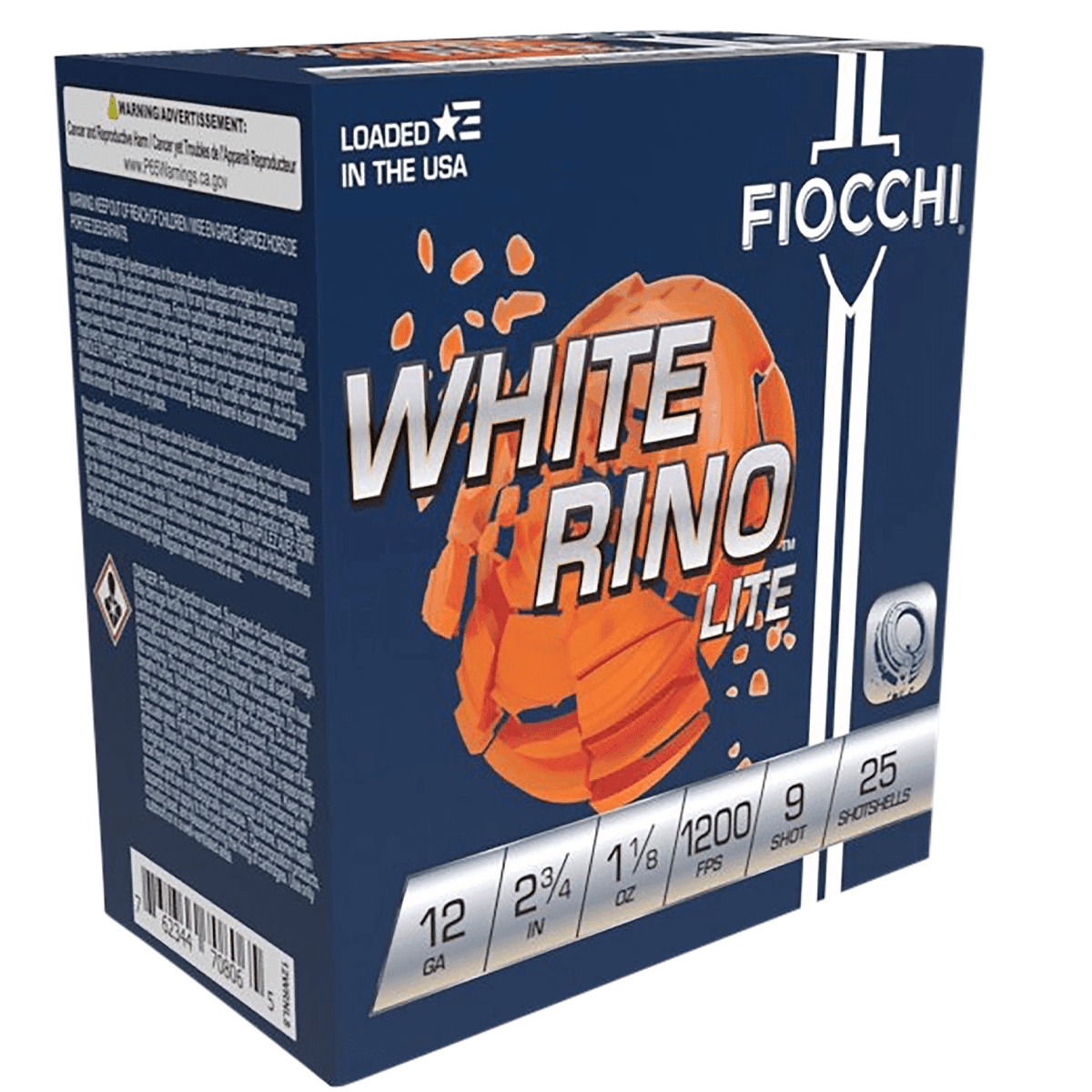 Fiocchi 12WRNL9 Exacta Target White Rino Lite 12 Gauge 2.75" 1 1/8 oz 9 Shot 25 Per Box Fiocchi 12WRNL9 Exacta Target White Rino Lite 12 Gauge 2.75" 1 1/8 oz 9 Shot 25 Per Box
