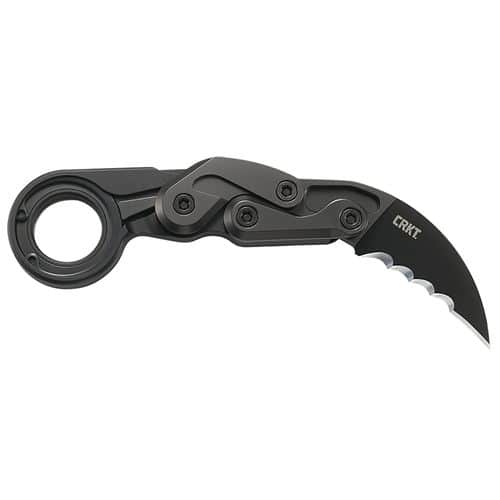 CRKT 4040V Provoke 2.41" Folding Hawkbill Veff Serrated Black TiN D2 Steel Blade Black Anodized Aluminum Handle CRKT 4040V Provoke 2.41" Folding Hawkbill Veff Serrated Black TiN D2 Steel Blade Black Anodized Aluminum Handle