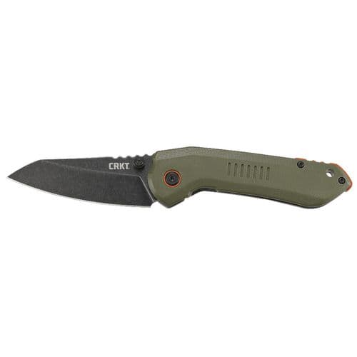 CRKT 6280 Overland 3" Folding Sheepsfoot Plain Stonewash 8Cr13MoV SS Blade G10 Green/Stainless Handle CRKT 6280 Overland 3" Folding Sheepsfoot Plain Stonewash 8Cr13MoV SS Blade G10 Green/Stainless Handle