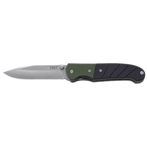 CRKT 6850 Ignitor 3.38" Folding Modified Drop Point Plain Satin 8Cr13MoV SS Blade G10 Black/Green Handle CRKT 6850 Ignitor 3.38" Folding Modified Drop Point Plain Satin 8Cr13MoV SS Blade G10 Black/Green Handle