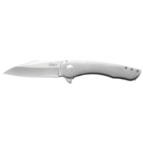 CRKT 6130 Jettison 3.26" Folding Modified Sheepsfoot Plain Satin 8Cr13MoV SS Blade Stonewashed SS Handle CRKT 6130 Jettison 3.26" Folding Modified Sheepsfoot Plain Satin 8Cr13MoV SS Blade Stonewashed SS Handle