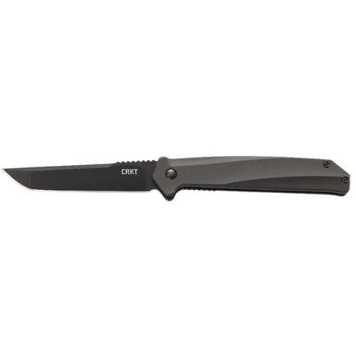 CRKT K500GKP Helical 3.52" Folding Tanto Plain Black Oxide D2 Steel Blade Black Anodized Aluminum Handle CRKT K500GKP Helical 3.52" Folding Tanto Plain Black Oxide D2 Steel Blade Black Anodized Aluminum Handle