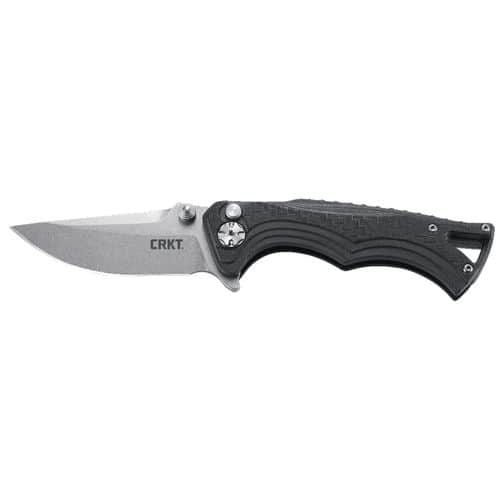 CRKT 5220 BT Fighter Compact 2.86" Folding Plain Stonewash 8Cr13MoV SS Blade FRN Black Handle CRKT 5220 BT Fighter Compact 2.86" Folding Plain Stonewash 8Cr13MoV SS Blade FRN Black Handle