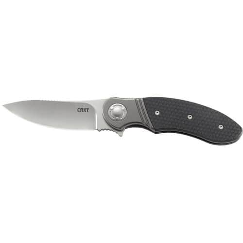 CRKT K300KXP Hootenanny 3.34" Folding Plain Satin 8Cr13MoV SS Blade GRN Black Handle CRKT K300KXP Hootenanny 3.34" Folding Plain Satin 8Cr13MoV SS Blade GRN Black Handle