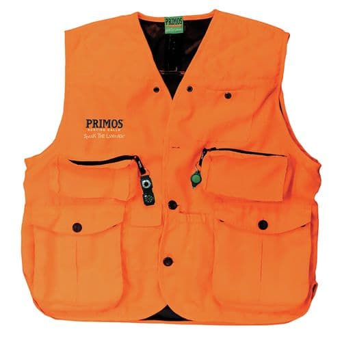 Primos 65705 Gunhunter's Hunting Vest 3XL Blaze Orange Features Compass & LED Light Primos 65705 Gunhunter's Hunting Vest 3XL Blaze Orange Features Compass & LED Light