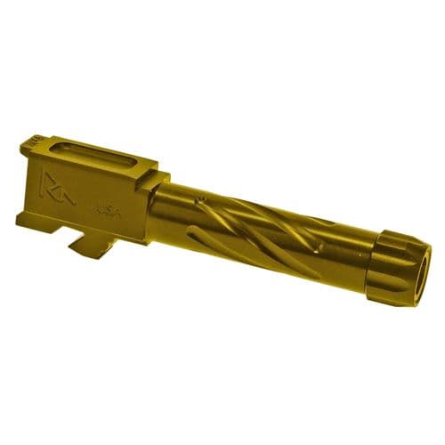 Rival Arms RA20G602E Precision V1 Drop-In Barrel 9mm Luger 3.43" Gold PVD Finish 416R Stainless Steel Material with Threading for Glock 26 Gen3-4 Rival Arms RA20G602E Precision V1 Drop-In Barrel 9mm Luger 3.43" Gold PVD Finish 416R Stainless Steel Material with Threading for Glock 26 Gen3-4