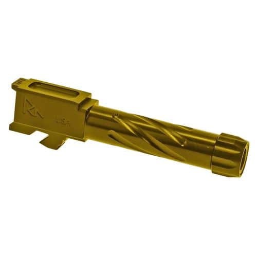 Rival Arms RA20G602E Precision V1 Drop-In Barrel 9mm Luger 3.43" Gold PVD Finish 416R Stainless Steel Material with Threading for Glock 26 Gen3-4 Rival Arms RA20G602E Precision V1 Drop-In Barrel 9mm Luger 3.43" Gold PVD Finish 416R Stainless Steel Material with Threading for Glock 26 Gen3-4