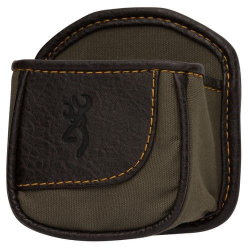 Browning 121504842 Laredo Shell Carrier Olive Cotton Canvas w/Leather Trim Browning 121504842 Laredo Shell Carrier Olive Cotton Canvas w/Leather Trim