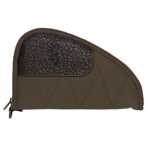 Browning 1435048411 Laredo Handgun Case Olive/Brown Handgun Cotton Canvas w/Leather Trim Browning 1435048411 Laredo Handgun Case Olive/Brown Handgun Cotton Canvas w/Leather Trim