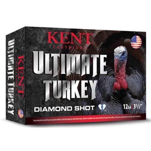 Kent Cartridge C122TK465 Ultimate Turkey Diamond Shot 12 Gauge 2.75" 1 5/8 oz 5 Shot 10 Bx/ 10 Cs Kent Cartridge C122TK465 Ultimate Turkey Diamond Shot 12 Gauge 2.75" 1 5/8 oz 5 Shot 10 Bx/ 10 Cs