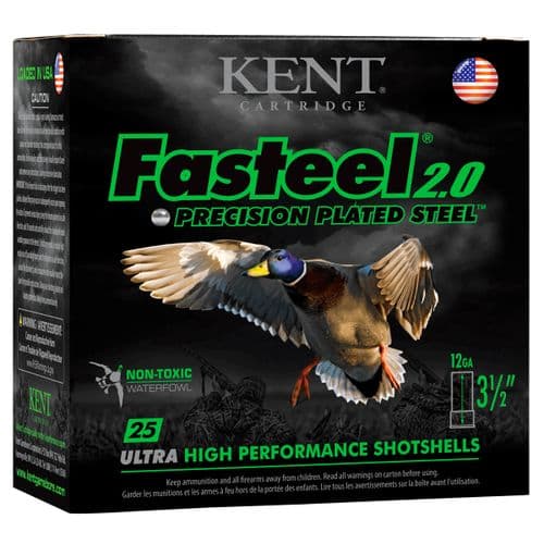 Kent Cartridge K1235FS403 Fasteel 2.0 12 Gauge 3.50" 1 3/8 oz 3 Shot 25 Bx/ 10 Cs Kent Cartridge K1235FS403 Fasteel 2.0 12 Gauge 3.50" 1 3/8 oz 3 Shot 25 Bx/ 10 Cs