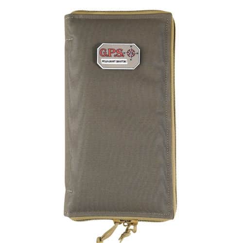 G*Outdoors GPS-865PSRK Pistol Sleeve Medium Rifle Green with Khaki Trim with Locking Zippers & Thin Design Holds 1 Handgun G*Outdoors GPS-865PSRK Pistol Sleeve Medium Rifle Green with Khaki Trim with Locking Zippers & Thin Design Holds 1 Handgun