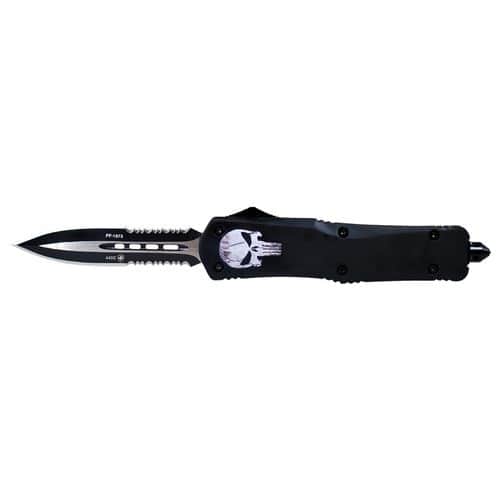 Templar Knife LFL431 Fallen Gen II Large 3.50" OTF Dagger Part Serrated Black 440C SS Blade Black Zinc Aluminum Alloy Handle Templar Knife LFL431 Fallen Gen II Large 3.50" OTF Dagger Part Serrated Black 440C SS Blade Black Zinc Aluminum Alloy Handle