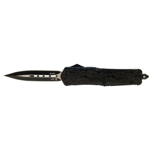 Templar Knife LMDG131 Maiden Gloss Gen II Large 3.50" OTF Dagger Plain Black 440C SS Blade Black Gloss Zinc Aluminum Alloy Handle Templar Knife LMDG131 Maiden Gloss Gen II Large 3.50" OTF Dagger Plain Black 440C SS Blade Black Gloss Zinc Aluminum Alloy Handle