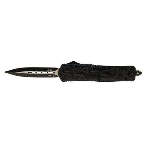 Templar Knife LMDG131 Maiden Gloss Gen II Large 3.50" OTF Dagger Plain Black 440C SS Blade Black Gloss Zinc Aluminum Alloy Handle Templar Knife LMDG131 Maiden Gloss Gen II Large 3.50" OTF Dagger Plain Black 440C SS Blade Black Gloss Zinc Aluminum Alloy Handle
