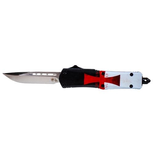 Templar Knife STK332 Templar Flag Gen II Small 2.75" OTF Drop Point Plain D2 Steel Blade Templar Flag Handle Templar Knife STK332 Templar Flag Gen II Small 2.75" OTF Drop Point Plain D2 Steel Blade Templar Flag Handle