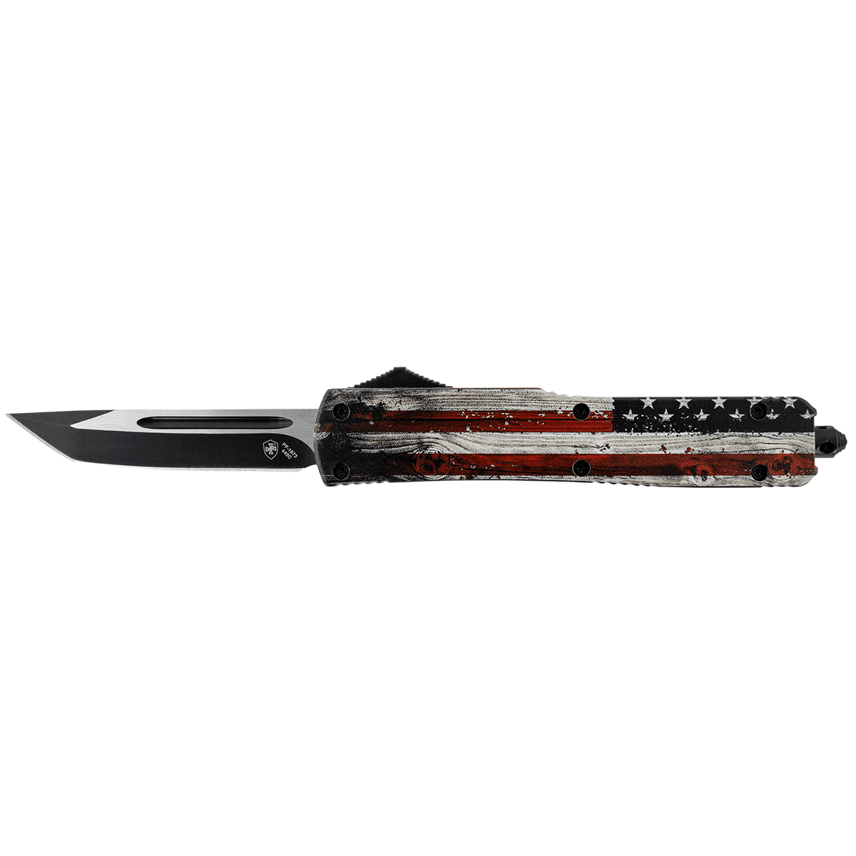 Templar Knife MWUS231 Wood US Flag Gen II Slim 3.50" OTF Tanto Plain Black 440C SS Blade Painted Wood Grain US Flag Zinc Aluminum Alloy Handle Templar Knife MWUS231 Wood US Flag Gen II Slim 3.50" OTF Tanto Plain Black 440C SS Blade Painted Wood Grain US Flag Zinc Aluminum Alloy Handle