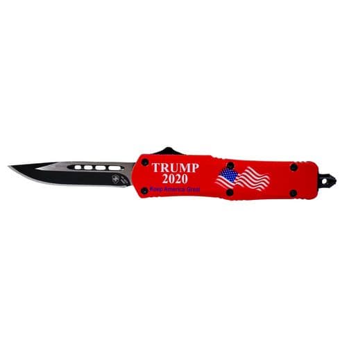 Templar Knife L20RD331 Trump 2020 Gen II Large 3.50" OTF Drop Point Plain Black 440C SS Blade Trump 2020 Red Zinc Aluminum Alloy Handle Templar Knife L20RD331 Trump 2020 Gen II Large 3.50" OTF Drop Point Plain Black 440C SS Blade Trump 2020 Red Zinc Aluminum Alloy Handle