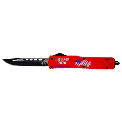 Templar Knife M20RD331 Trump 2020 Gen II Slim 3.50" OTF Drop Point Plain Black 440C SS Blade Trump 2020 Red Zinc Aluminum Alloy Handle Templar Knife M20RD331 Trump 2020 Gen II Slim 3.50" OTF Drop Point Plain Black 440C SS Blade Trump 2020 Red Zinc Aluminum Alloy Handle