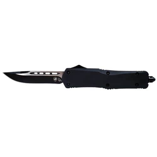 Templar Knife LBR331 Black Rubber 3.50" Drop Point Plain Black 440C Stainless Steel Black Rubber Coated Aluminum Handle OTF Templar Knife LBR331 Black Rubber 3.50" Drop Point Plain Black 440C Stainless Steel Black Rubber Coated Aluminum Handle OTF
