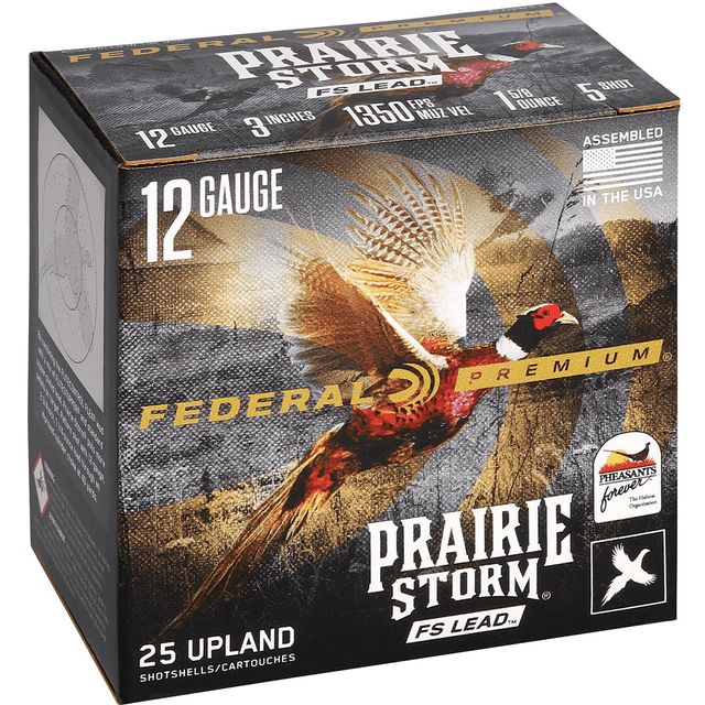 Federal PFX129FS5 Premium Prairie Storm FS 12 Gauge 3" 1 5/8 oz 5 Shot 25 Per Box Federal PFX129FS5 Premium Prairie Storm FS 12 Gauge 3" 1 5/8 oz 5 Shot 25 Per Box