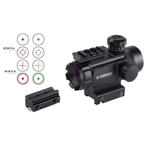 Konus 7378 Konusight Tactical Red Dot Rifle 1x 35mm Red/Green Illuminated Multi-Reticle Matte Black, Picatinny Mount, includes Rimfire Adaptor Konus 7378 Konusight Tactical Red Dot Rifle 1x 35mm Red/Green Illuminated Multi-Reticle Matte Black, Picatinny Mount, includes Rimfire Adaptor