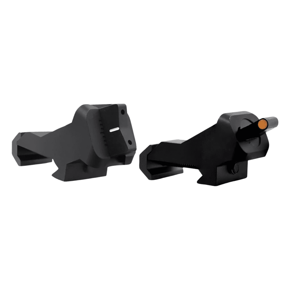 XS Sights XTI2 45 Degree Offset BUIS Non-Tritium Set Sight, Black Orange Front White Stripe Rear for AR-15 - AR00081N XS Sights XTI2 45 Degree Offset BUIS Non-Tritium Set Sight, Black Orange Front White Stripe Rear for AR-15 - AR00081N