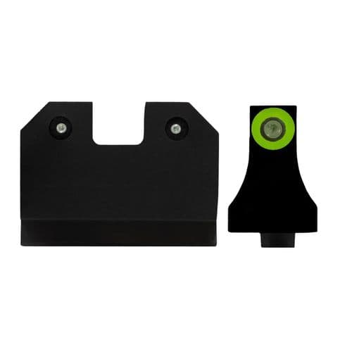 XS Sights GLR021P6G R3D Night Sights 3-Dot Set Tritium Green with Green Outline Front, Green Rear Black Frame for Most Glock XS Sights GLR021P6G R3D Night Sights 3-Dot Set Tritium Green with Green Outline Front, Green Rear Black Frame for Most Glock