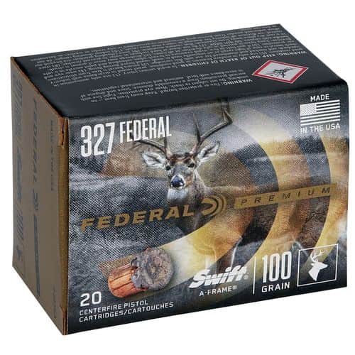 Federal P327SA Premium 327 Federal Mag 100 gr Swift A-Frame (SWFR) 20 Bx/ 10 Cs Federal P327SA Premium 327 Federal Mag 100 gr Swift A-Frame (SWFR) 20 Bx/ 10 Cs