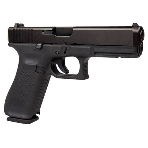 Glock G17517AUT G17 Gen5 9mm Luger 4.49" 17+1 Black Black nDLC Steel with Front Serrations Slide Black Rough Texture Interchangeable Backstraps Grip Glock G17517AUT G17 Gen5 9mm Luger 4.49" 17+1 Black Black nDLC Steel with Front Serrations Slide Black Rough Texture Interchangeable Backstraps Grip